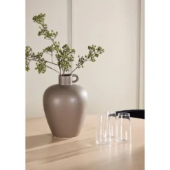 Pyöreä ruokailuryhmä Venture Home, Ø120cm vaalea Flora-pöytä + 4 Edina-tuolia