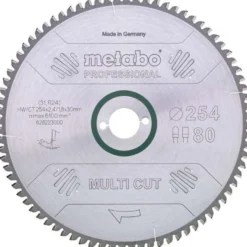 Pyörösahanterä Metabo Multi Cut-Professional 220x30 Z80 FZ/TZ 10°