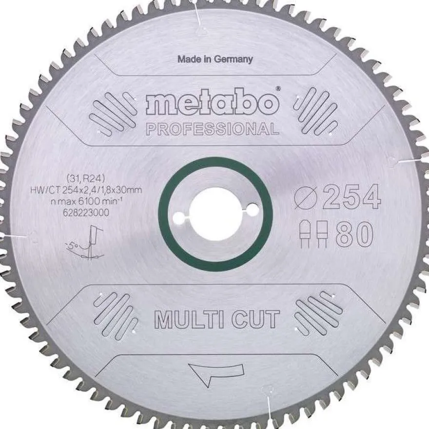 Pyörösahanterä Metabo Multi Cut-Professional 216x30 Z60 FZ/TZ 5° neg