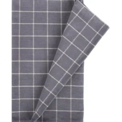Pöytäliina Home4You LINEN 136x220 cm, harmaa neliö