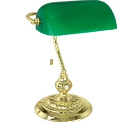 Pöytävalaisin Eglo Banker, 60W, 390x275mm, E27, IP20, vihreä/messinki