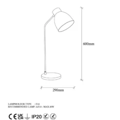 Pöytävalaisin Linento Lighting Murek 11557, 60cm, kulta