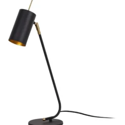 Pöytävalaisin Linento Lighting Clovis, musta/kulta