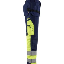 Riipputaskuhousut Blåkläder 1529 Highvis, sininen/keltainen, 100% puuvilla