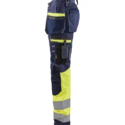 Riipputaskuhousut Blåkläder 1794 Highvis, mariininsininen/huomioväri