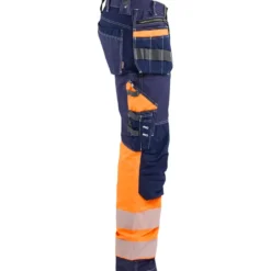 Riipputaskuhousut Blåkläder 1794 Highvis, mariininsininen/huomioväri