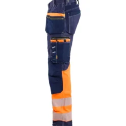 Riipputaskuhousut Blåkläder 1794 Highvis, mariininsininen/huomioväri