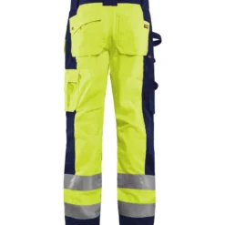 Riipputaskuhousut Blåkläder 1533 Highvis, keltainen/sininen