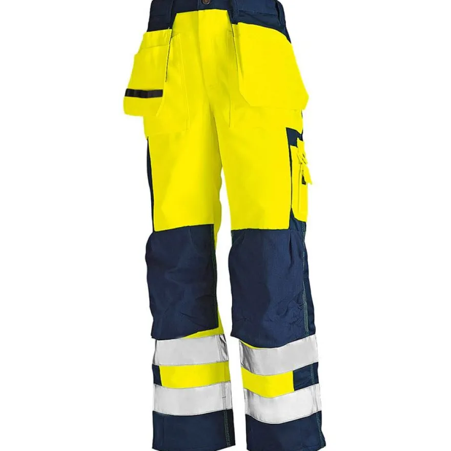 Riipputaskuhousut Blåkläder 1533 Highvis, keltainen/sininen