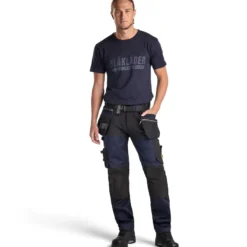 Riipputaskuhousut Blåkläder 1599 Stretch, twill