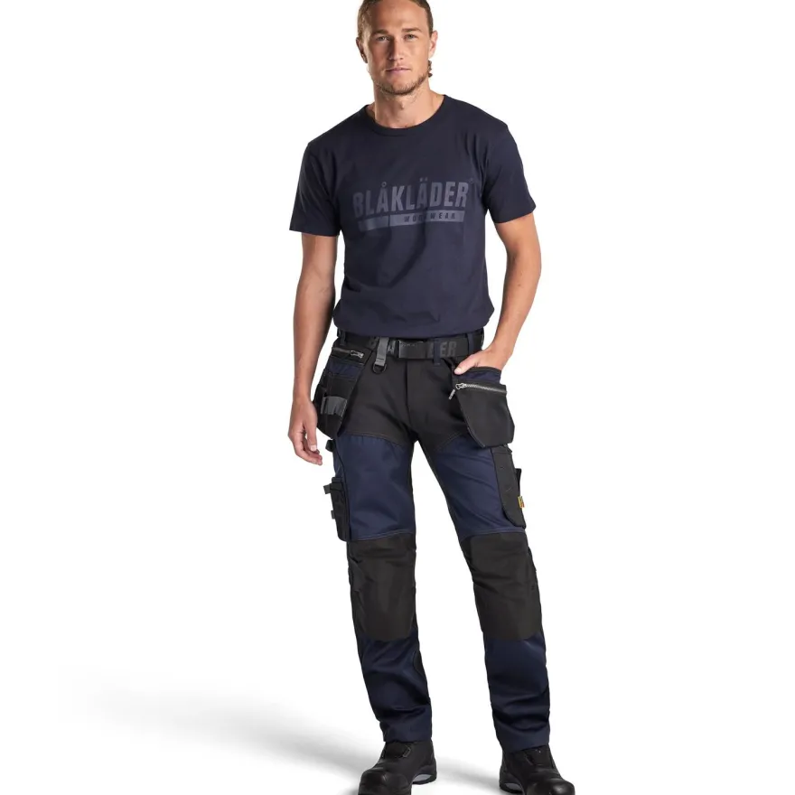 Riipputaskuhousut Blåkläder 1599 Stretch, twill