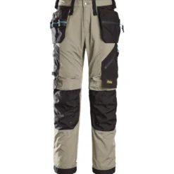 Riipputaskuhousut Snickers 6210 LiteWork 37.5, khaki/musta, koko 46, Verkkokaupan poistotuote