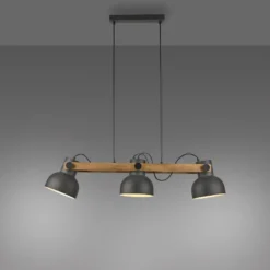 Riippuvalaisin JustLight Cup2.0, 3-osainen, mattamusta/puu