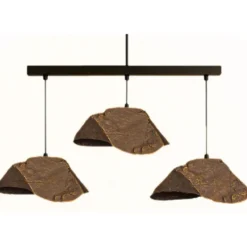 Riippuvalaisin Linento Lighting BK190 3-osainen musta/ruskea