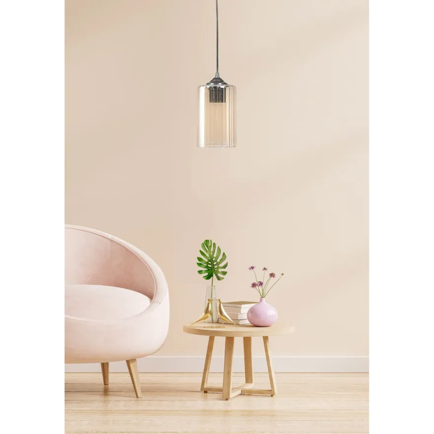 Riippuvalaisin Linento Lighting LB055, Ø10cm, E27, max. 40W, IP20, keltainen