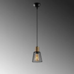 Riippuvalaisin Linento Lighting Kemtel, Ø16cm, E27, musta