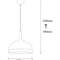 Riippuvalaisin Linento Lighting Sivani, E27, musta/kulta