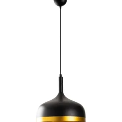 Riippuvalaisin Linento Lighting Sivani, E27, musta/kulta