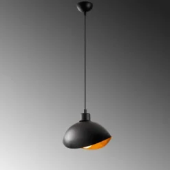 Riippuvalaisin Linento Lighting Sivani, E27, musta/kulta