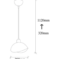 Riippuvalaisin Linento Lighting Sivani, E27, musta/kulta