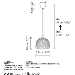 Riippuvalaisin Linento Lighting Berk Ø25cm