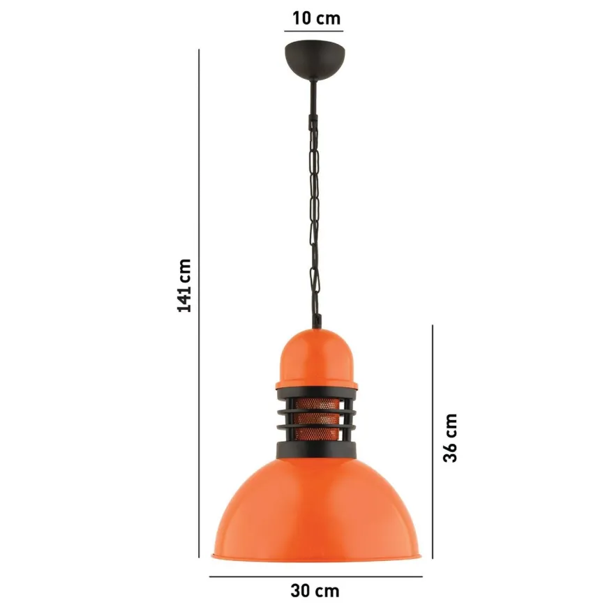 Riippuvalaisin Linento Lighting RT-43, Ø30cm, E27, max. 40W, IP20, oranssi