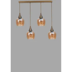 Riippuvalaisin Linento Lighting Enzo 4-osainen, suora, 65cm