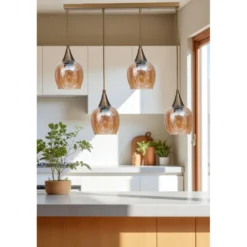 Riippuvalaisin Linento Lighting Enzo 4-osainen, suora, 65cm