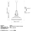 Riippuvalaisin Linento Lighting Craft-13980, Ø41cm, musta