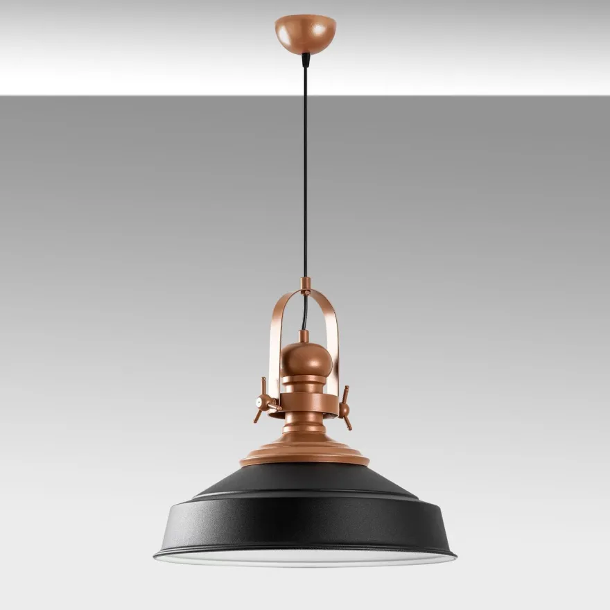Riippuvalaisin Linento Lighting Craft-13980, Ø41cm, musta