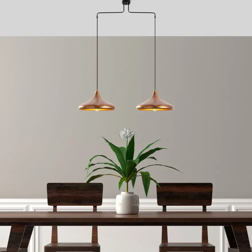 Riippuvalaisin Linento Lighting Barek 11547, 100x35x132cm, patinoitunut kupari