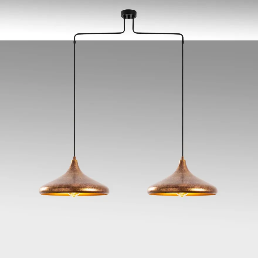 Riippuvalaisin Linento Lighting Barek 11547, 100x35x132cm, patinoitunut kupari