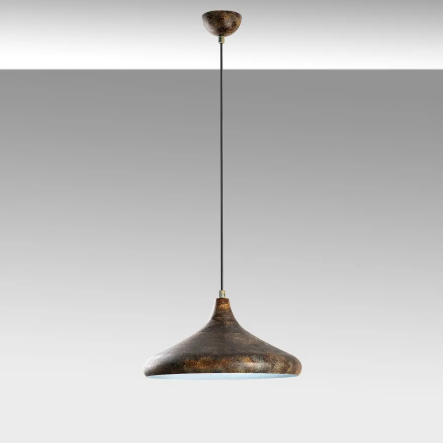 Riippuvalaisin Linento Lighting EYSAN-207-RETRO, Ø35cm, tummanruskea