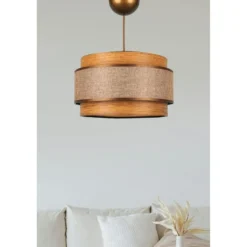 Riippuvalaisin Linento Lighting BK027, Ø28cm, ruskea