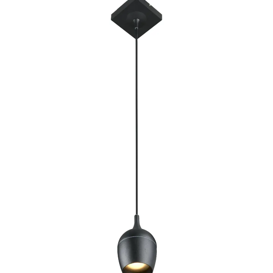 Riippuvalaisin Lucide Preston, Ø10cm, IP44, musta