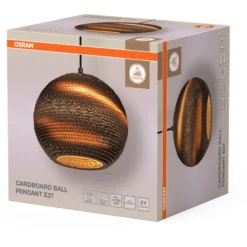 Riippuvalaisin Osram Decor Cardboard Ball E27 ruskea