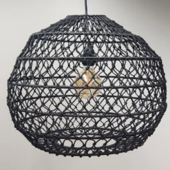 Riippuvalaisin Tenstar Molecule, Ø45cm, rottinki, musta