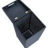 Roskakori Home4You WICKER 36x36xK80 cm, musta