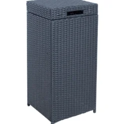 Roskakori Home4You WICKER 36x36xK80 cm, musta