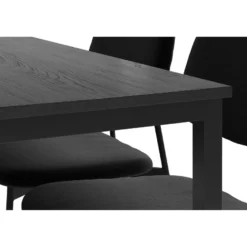 Ruokailuryhmä Lowe, 120cm, 4 tuolia, musta (00479)