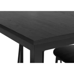 Ruokailuryhmä Lowe, 120cm, 4 tuolia, musta (00479)