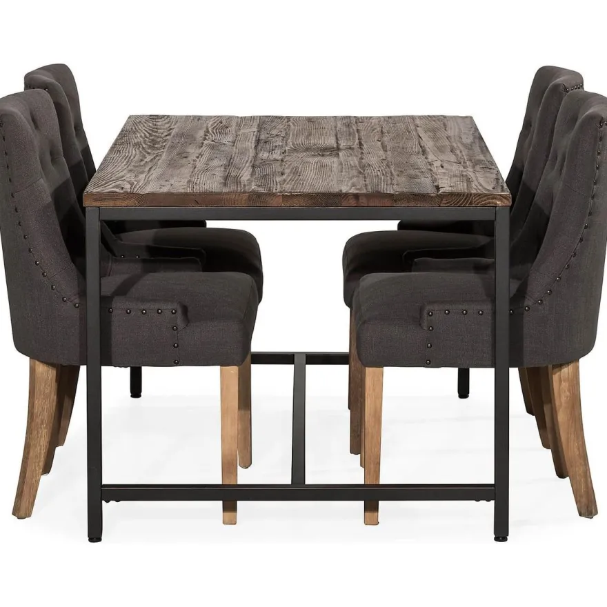 Ruokailuryhmä Manor House Wilmer 140cm 4 Viktoria tuolia ruskea