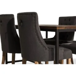 Ruokailuryhmä Manor House Wilmer 140cm 4 Viktoria tuolia ruskea