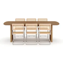 Ruokailuryhmä Richeto, 240cm, 6 tuolia Build, ruskea (01732)