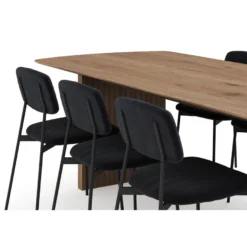 Ruokailuryhmä Richeto, 240cm, 6 tuolia, ruskea, eri tuolivaihtoehtoja (RR240)