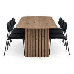 Ruokailuryhmä Richeto, 240cm, 6 tuolia, ruskea, eri tuolivaihtoehtoja (RR240)