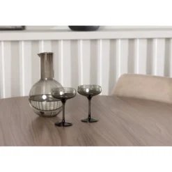 Ruokailuryhmä Venture Home, ⌀120cm Durango-pöytä + 4 Night-tuolia, sametti