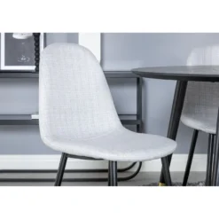 Ruokailuryhmä Venture Home, ⌀115cm musta Dipp-ruokapöytä + 4 Polar-tuolia