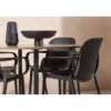 Ruokailuryhmä Venture Home, ⌀120cm Durango-pöytä + 4 mustaa Baltimore-tuolia