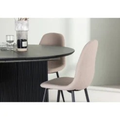 Ruokailuryhmä Venture Home, ⌀130cm, jatkettava Matilda-pöytä + 4 Polar-tuolia